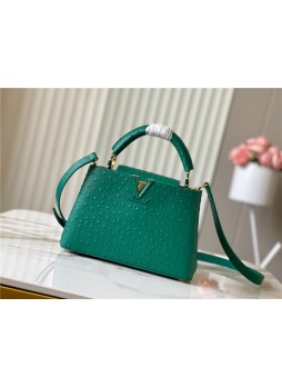 Lou.is Vui.tton Capucines BB Ostrich leather M95393/M48865 Green High